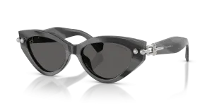 แว่นกันแดด Tiffany & Co TF4268U-8474S4 มุมเฉียง สี Black Horn สำหรับผู้หญิง