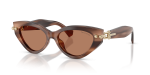 แว่นกันแดด Tiffany & Co TF4268U-847573 มุมเฉียง สีแถบน้ำตาล สำหรับผู้หญิง