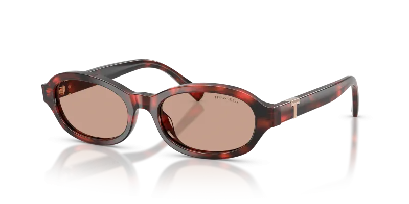 แว่นกันแดด Tiffany & Co TF4270U-847873 Ruby Havana Brown แว่นกันแดด Tiffany & Co TF4270U-847873 มุมเฉียง สี Ruby Havana สำหรับผู้หญิง