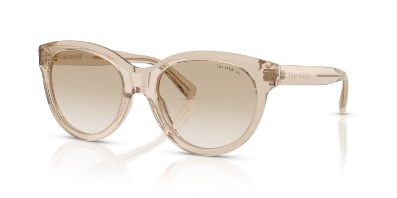 แว่นกันแดด Tiffany & Co TF4271F-844511 Crystal Beige Neutral Gradient Light Grey แว่นกันแดด Tiffany & Co TF4271F-844511 มุมเฉียง สี Crystal Beige สำหรับผู้หญิง