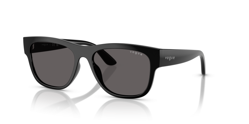 แว่นกันแดด Vogue VJ2030 W44/87 Black Black Smoke Vogue VJ2030 W44/87 แว่นกันแดดเด็กทรงหมอนสี่เหลี่ยมสีดำเลนส์สโมคดำ สำหรับเด็ก