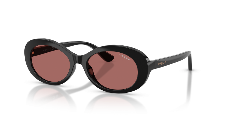 แว่นกันแดด Vogue VJ2032 W44/69 Black Dark Purple Vogue VJ2032 W44/69 แว่นกันแดดเด็กสีดำเลนส์ม่วงเข้ม หญิง