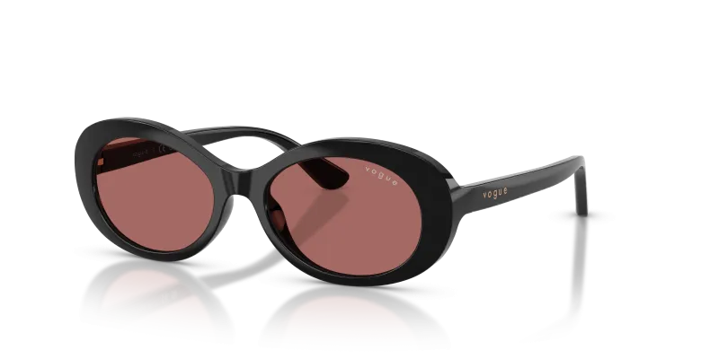แว่นกันแดด Vogue VJ2032 W44/69 Black Dark Purple Vogue VJ2032 W44/69 แว่นกันแดดเด็กสีดำเลนส์ม่วงเข้ม หญิง