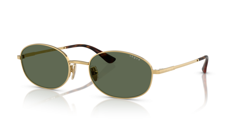 แว่นกันแดด Vogue VO4323S 280/71 Gold Dark Green Vogue VO4323S 280/71 แว่นกันแดดสีทองเลนส์เขียวเข้ม ผู้หญิง
