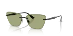 Vogue VO4332S 352/82 แว่นกันแดดตาแมวไม่มีขอบเลนส์เขียว สำหรับผู้หญิง