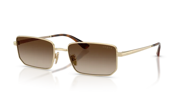 Vogue VO4352S 848/13 แว่นกันแดดทรงเรขาคณิตสีทองอ่อน สำหรับผู้หญิง