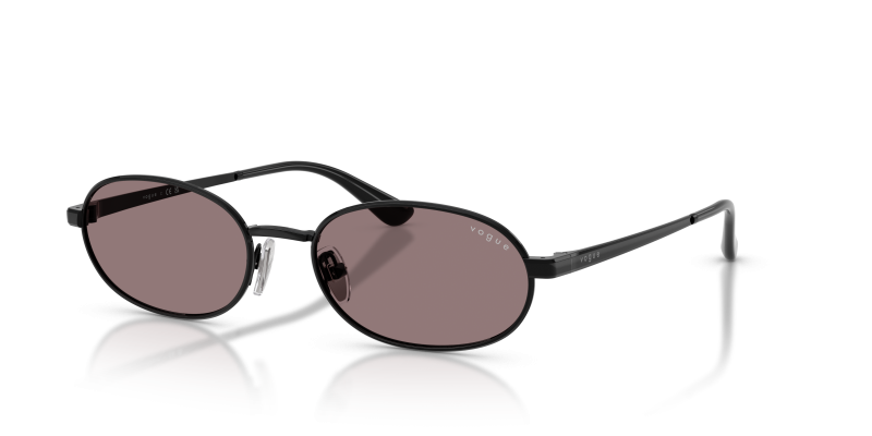 Vogue VO4353S 352/7N แว่นกันแดดทรงวงรีสีดำเลนส์ม่วงเข้ม สำหรับผู้หญิง