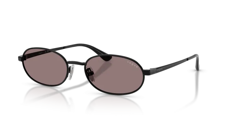 แว่นกันแดด Vogue VO4353S 352/7N Black Dark Purple Vogue VO4353S 352/7N แว่นกันแดดทรงวงรีสีดำเลนส์ม่วงเข้ม สำหรับผู้หญิง