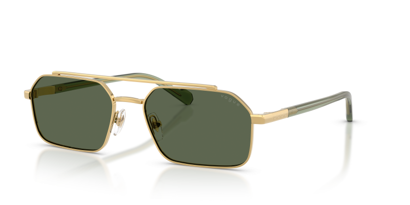 แว่นกันแดด Vogue VO4356S 280/71 Gold Dark Green Vogue VO4356S 280/71 แว่นกันแดดสีทอง ผู้ชาย