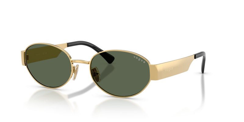 แว่นกันแดด Vogue VO4362S-280/71 Gold Dark Green Vogue VO4362S 280/71 แว่นกันแดดสีทองเลนส์เขียวเข้ม ผู้หญิง