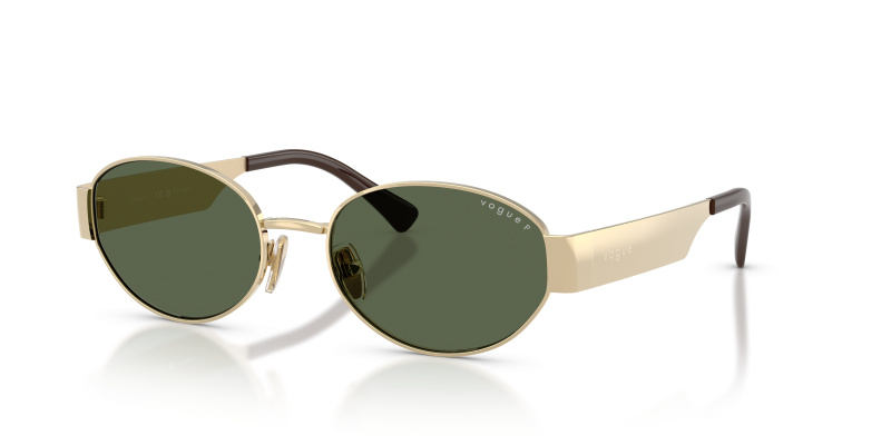 แว่นกันแดด Vogue VO4362S-848/9A Pale Gold Dark Green Polarized Vogue VO4362S 848/9A แว่นกันแดดสีทองอ่อนเลนส์โพลาไรซ์เขียวเข้ม ผู้หญิง