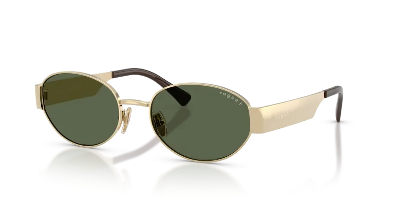 แว่นกันแดด Vogue VO4362S-848/9A Pale Gold Dark Green Polarized Vogue VO4362S 848/9A แว่นกันแดดสีทองอ่อนเลนส์โพลาไรซ์เขียวเข้ม ผู้หญิง