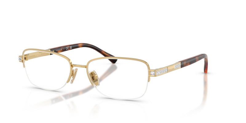 กรอบแว่นสายตา Vogue VO4368B-280 Gold Vogue VO4368B 280 แว่นสายตาทอง สำหรับผู้หญิง