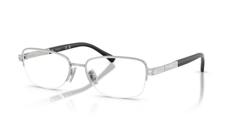 กรอบแว่นสายตา Vogue VO4368B-323 Silver Vogue VO4368B 323 แว่นสายตาเงิน สำหรับผู้หญิง