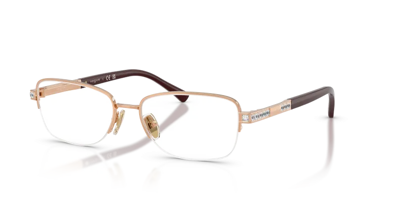 กรอบแว่นสายตา Vogue VO4368B-5152 Rose Gold Vogue VO4368B 5152 แว่นสายตาโรสโกลด์ สำหรับผู้หญิง