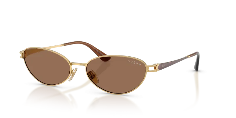 แว่นกันแดด Vogue VO4369S-280/73 Gold Dark Brown Vogue VO4369S 280/73 แว่นกันแดดสีทองเลนส์น้ำตาลเข้ม ผู้หญิง