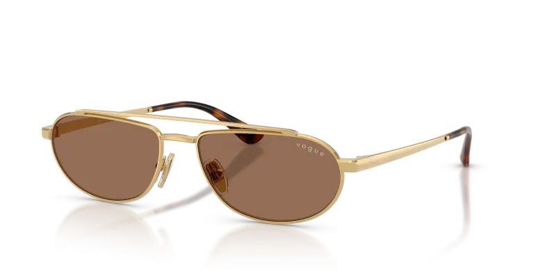 แว่นกันแดด Vogue VO4371S-280/73 Gold Dark Brown Vogue VO4371S 280/73 แว่นกันแดดสีทองเลนส์น้ำตาลเข้ม ผู้หญิง