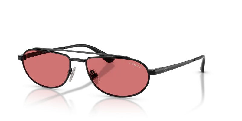 Vogue VO4371S 352/75 แว่นกันแดดสีดำเลนส์แดงไฮเปอร์ ผู้หญิง