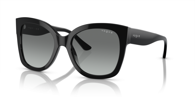 Vogue VO5338S W44/11 แว่นกันแดดทรงหมอนสีดำผิวประกาย สำหรับผู้หญิง