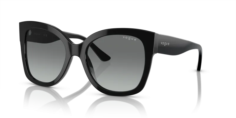 Vogue VO5338S W44/11 แว่นกันแดดทรงหมอนสีดำผิวประกาย สำหรับผู้หญิง
