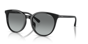 Vogue VO5468SD W44/11 แว่นกันแดดสีดำไล่เกรเดียนต์เทา ทรงกลม สำหรับผู้หญิง