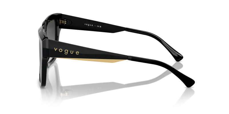 แว่นกันแดด Vogue VO5553S W44/8G มุมข้าง ขาแว่นโลหะดำด้านสลับทอง