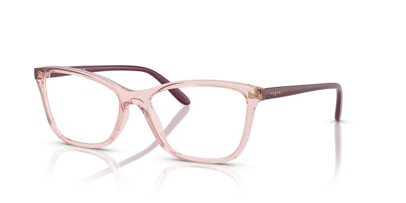 กรอบแว่นสายตา Vogue VO5603F-2942 Transparent Pink Vogue VO5603F 2942 แว่นสายตาทรงผีเสื้อสีชมพูโปร่งใส สำหรับผู้หญิง
