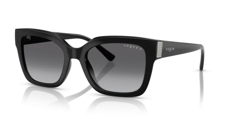แว่นกันแดด Vogue VO5613SB W44/T3 Black Gradient Grey Polarized Vogue VO5613SB W44/T3 แว่นกันแดดทรงสี่เหลี่ยมประดับคริสตัล สำหรับผู้หญิง