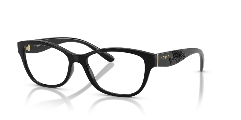 กรอบแว่นสายตา Vogue VO5627-W44 Black Vogue VO5627 W44 แว่นสายตาทรงผีเสื้อสีดำ สำหรับผู้หญิง