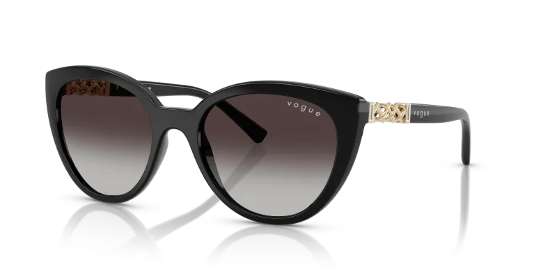 แว่นกันแดด Vogue VO5634SB W44/8G Black Grey Gradient Vogue VO5634SB W44/8G แว่นกันแดดดำ เลนส์ไล่ระดับดำเป็นเทา สำหรับผู้หญิง