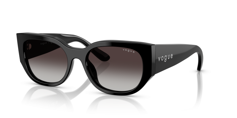 แว่นกันแดด Vogue VO5641SU W44/8G Black Grey Gradient Vogue VO5641SU W44/8G แว่นกันแดดสีดำเลนส์ไล่ระดับเทา สำหรับผู้หญิง