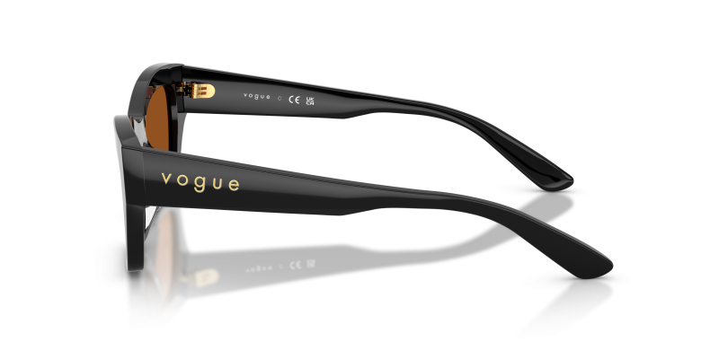 แว่นกันแดด Vogue VO5658SU W44/73 มุมข้าง ทรงผีเสื้อดำน้ำตาลเข้ม