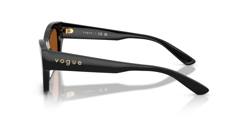 แว่นกันแดด Vogue VO5658SU W44/73 มุมข้าง ทรงผีเสื้อดำน้ำตาลเข้ม