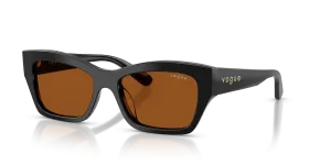 Vogue VO5658SU W44/73 แว่นกันแดดสีดำทรงผีเสื้อ สำหรับผู้หญิง