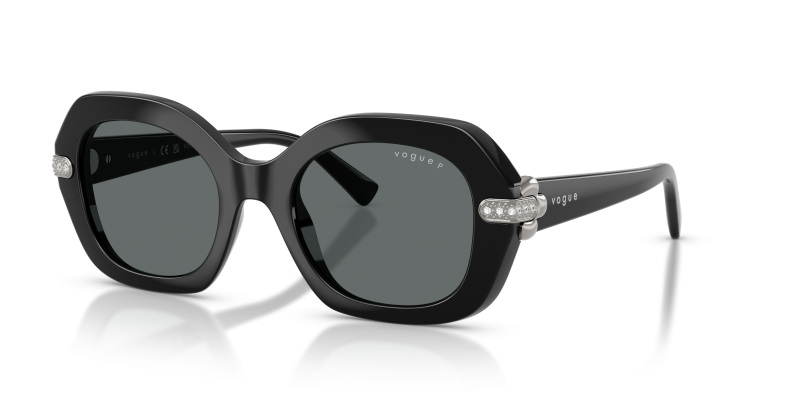 แว่นกันแดด Vogue VO5706SB W44/81 Black Dark Grey Polarized Vogue VO5706SB W44/81 แว่นกันแดดดำ เลนส์เทาเข้มโพลาไรซ์ สำหรับผู้หญิง