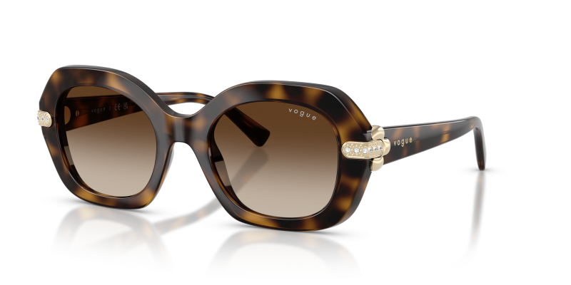 แว่นกันแดด Vogue VO5706SB-W65613 Dark Havana Gradient Brown Vogue VO5706SB-W65613 แว่นกันแดดสีฮาวานาเข้ม สำหรับผู้หญิง