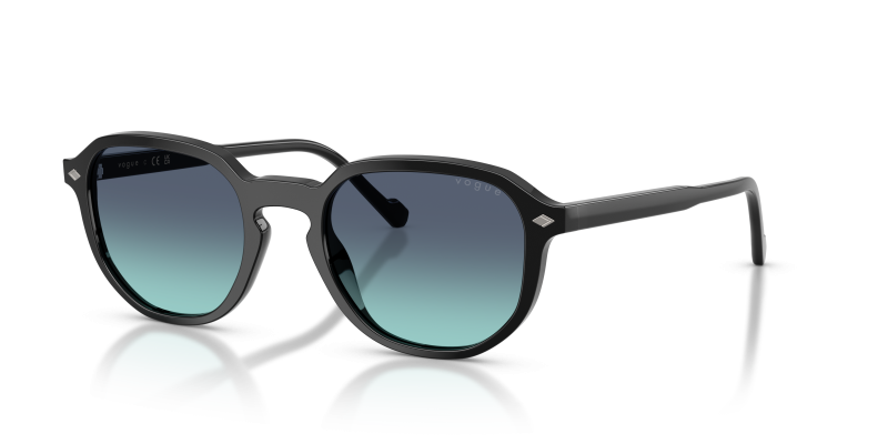 แว่นกันแดด Vogue VO5707S-W44/4S Black Azure Gradient Dark Blue Vogue VO5707S W44/4S แว่นกันแดดสีดำเลนส์ไล่ระดับน้ำเงิน ผู้ชาย