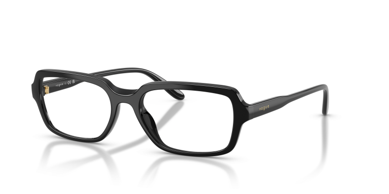 กรอบแว่นสายตา Vogue VO5724U-W44 Black แว่นสายตา Vogue VO5724U-W44 มุมเฉียง สีดำ สำหรับผู้หญิง
