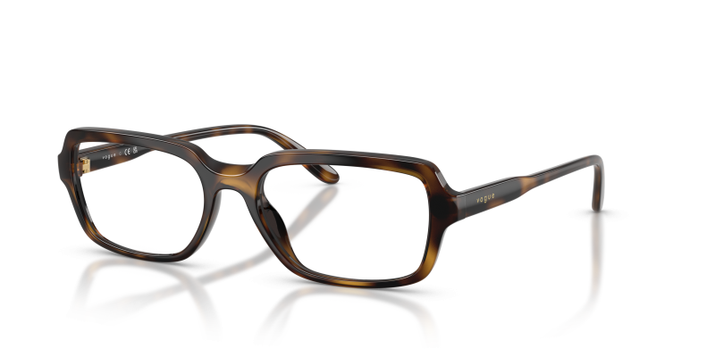 กรอบแว่นสายตา Vogue VO5724U-W656 Dark Havana แว่นสายตา Vogue VO5724U-W656 มุมเฉียง สีฮาวานาเข้ม สำหรับผู้หญิง