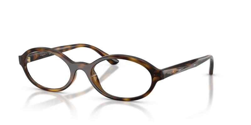 กรอบแว่นสายตา Vogue VO5728U-W656 Dark Havana แว่นสายตา Vogue VO5728U-W656 มุมเฉียง สีฮาวานาเข้ม สำหรับผู้หญิง