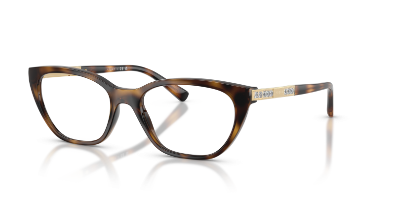 กรอบแว่นสายตา Vogue VO5742B-W656 Dark Havana แว่นสายตา Vogue VO5742B-W656 มุมเฉียง สีฮาวานาเข้ม สำหรับผู้หญิง
