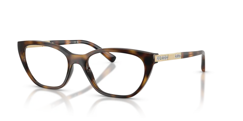 กรอบแว่นสายตา Vogue VO5742B-W656 Dark Havana แว่นสายตา Vogue VO5742B-W656 มุมเฉียง สีฮาวานาเข้ม สำหรับผู้หญิง