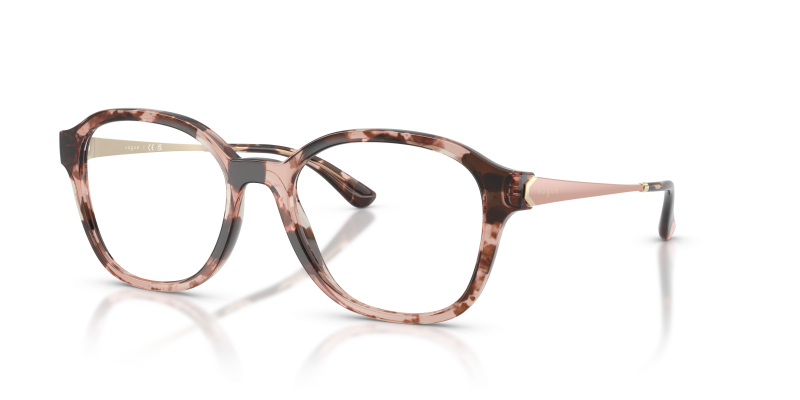 กรอบแว่นสายตา Vogue VO5743-3199 Rose Havana แว่นสายตา Vogue VO5743-3199 มุมเฉียง สีฮาวานากุหลาบ สำหรับผู้หญิง
