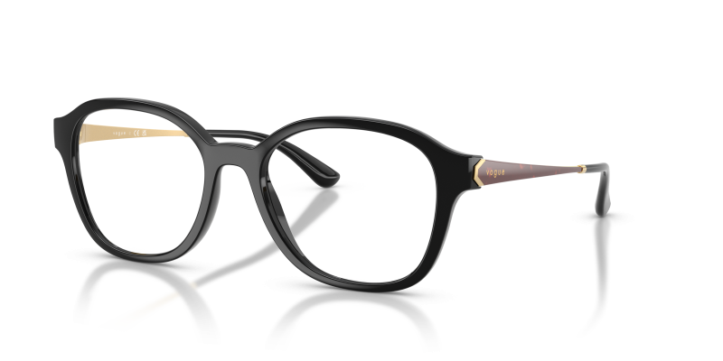 กรอบแว่นสายตา Vogue VO5743-W44 Black แว่นสายตา Vogue VO5743-W44 มุมเฉียง สีดำ สำหรับผู้หญิง