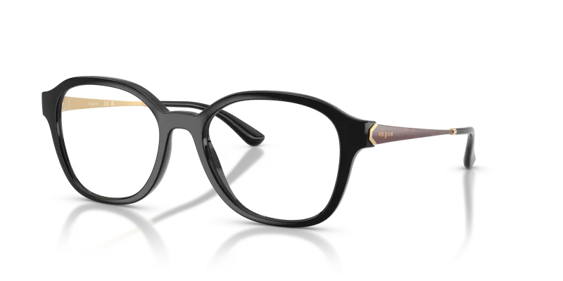 กรอบแว่นสายตา Vogue VO5743-W44 Black แว่นสายตา Vogue VO5743-W44 มุมเฉียง สีดำ สำหรับผู้หญิง