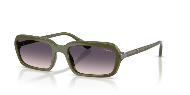 แว่นกันแดด Vogue VO5744S-318536 Full Camouflage Green Pink Gradient Dark Grey แว่นกันแดด Vogue VO5744S-318536 มุมเฉียง สีเขียวลายพรางเต็ม สำหรับผู้หญิง