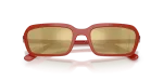 แว่นกันแดด Vogue VO5744S-3330O8 Full Red Olive Green Mirror Gold แว่นกันแดด Vogue VO5744S-3330O8 close-up ด้านหน้า
