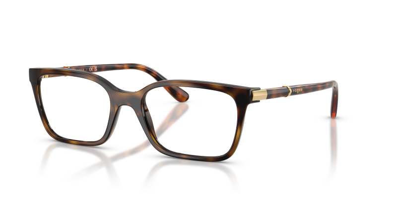 กรอบแว่นสายตา Vogue VO5745-W656 Dark Havana แว่นสายตา Vogue VO5745-W656 มุมเฉียง สีฮาวานาเข้ม สำหรับผู้หญิง
