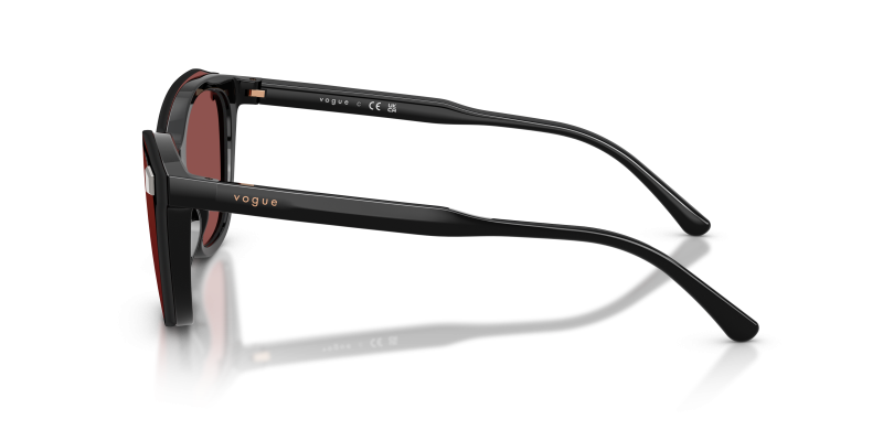 แว่นกันแดด Vogue VO5746S-20711W มุมข้าง ทรงผีเสื้อสีดำเลนส์ใส