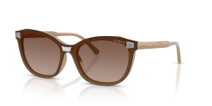 Vogue VO5746S-33261W แว่นกันแดดทรงผีเสื้อโทนสี Full Taupe เลนส์ใส สำหรับผู้หญิง